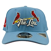 St. Louis Cardinals Light Blue "The Lou" STL Patch New Era 9SEVENTY Stretch-Snap Hat
