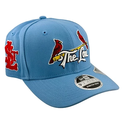 St. Louis Cardinals Light Blue "The Lou" STL Patch New Era 9SEVENTY Stretch-Snap Hat