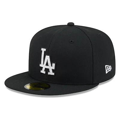 Los Angeles Dodgers Black Rhinestone Logo New Era 59FIFTY Fitted Hat
