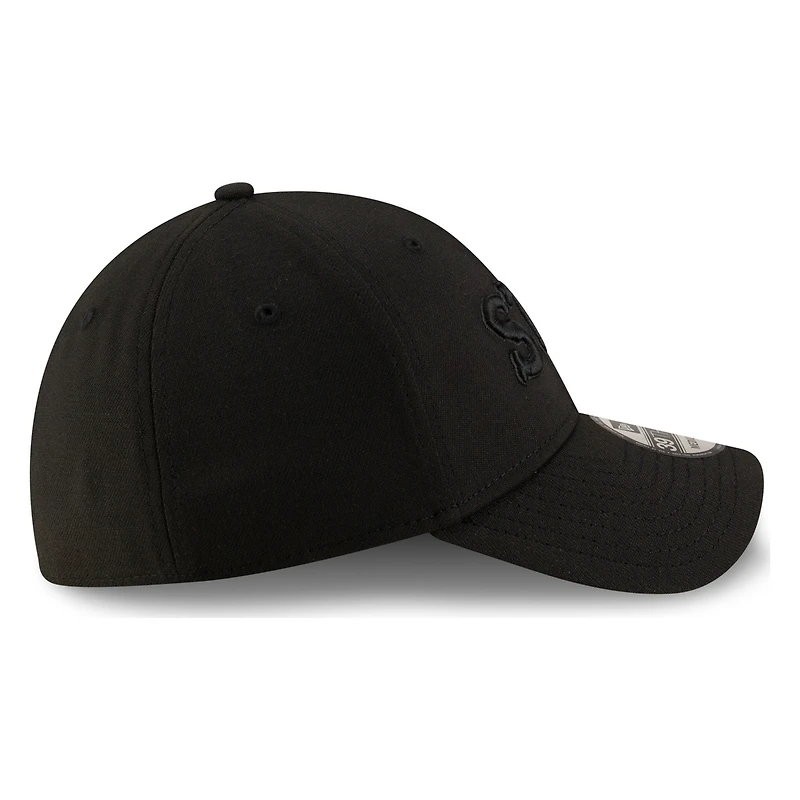 St. Louis Cardinals STL Black on New Era 39THIRTY Stretch Fit Hat
