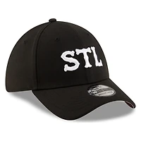 St. Louis Cardinals STL Black and White New Era 39THIRTY Stretch Fit Hat