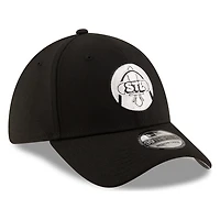 St. Louis Cardinals Black and White City Connect Circle Logo New Era 39THIRTY Stretch Fit Hat