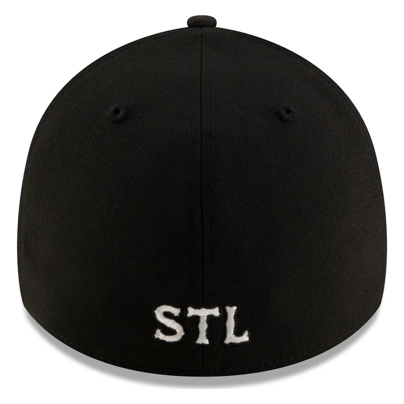 St. Louis Cardinals Black and White City Connect Circle Logo New Era 39THIRTY Stretch Fit Hat