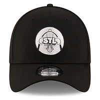 St. Louis Cardinals Black and White City Connect Circle Logo New Era 39THIRTY Stretch Fit Hat