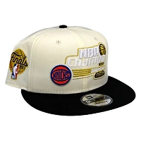 New York Knicks Chrome and Black Two Tone 2025-26 NBA Finals Patch New Era 9FIFTY Snapback Hat
