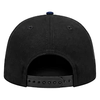 New York Knicks Black Wordmark Logo with Statue of Liberty Champs Patch New Era 9FIFTY A-Frame Snapback Hat