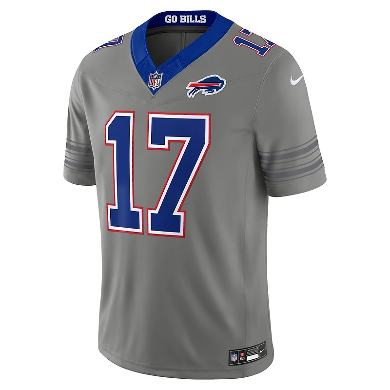 Buffalo Bills Josh Allen Gray "Nickel City" Nike Vapor F.U.S.E Stitched Limited Jersey