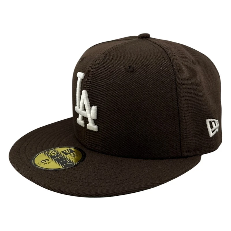 Los Angeles Dodgers Walnut Brown Mexico Flag Patch New Era 59FIFTY Fitted Hat