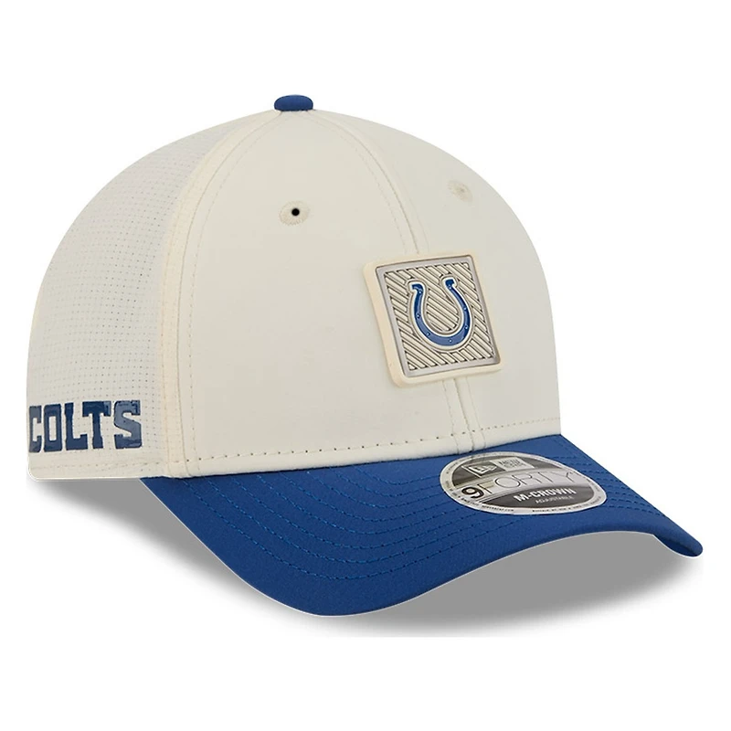 Indianapolis Colts Cream and Royal 2026 NFL Training Camp New Era 9FORTY M-Crown Adjustable Hat