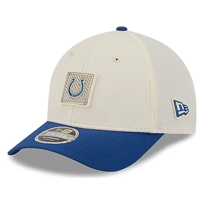 Indianapolis Colts Cream and Royal 2026 NFL Training Camp New Era 9FORTY M-Crown Adjustable Hat