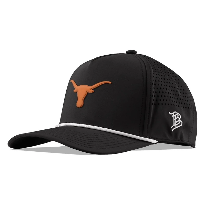 Texas Longhorns Black Branded Bills White Curved 5 Panel Rope Snapback Hat