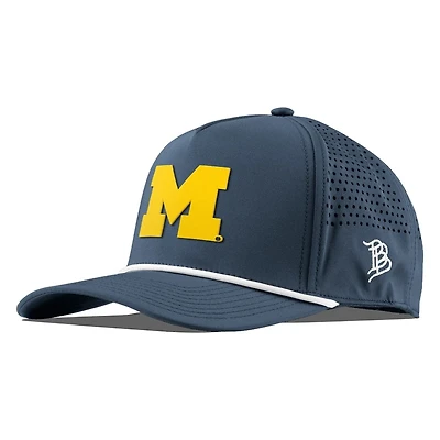 Michigan Wolverines Navy Branded Bills White Curved 5 Panel Rope Snapback Hat