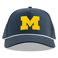 Michigan Wolverines Navy Branded Bills White Curved 5 Panel Rope Snapback Hat