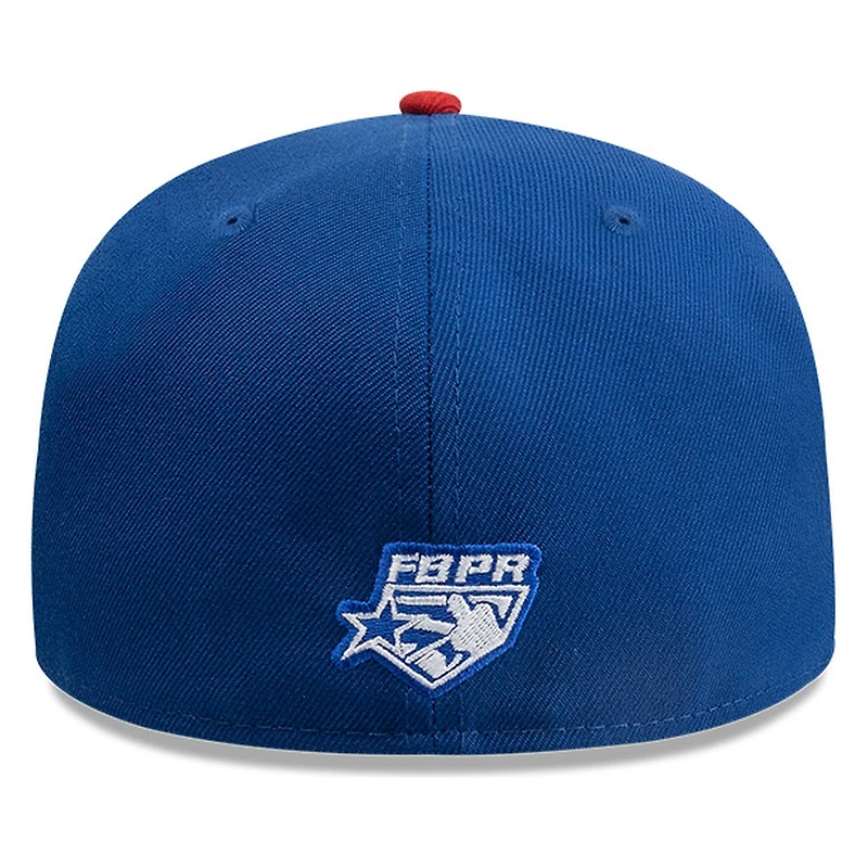Puerto Rico Royal Blue Flag Patch FBPR Batterman New Era 59FIFTY Fitted Hat