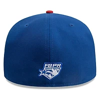 Puerto Rico Royal Blue Flag Patch FBPR Batterman New Era 59FIFTY Fitted Hat