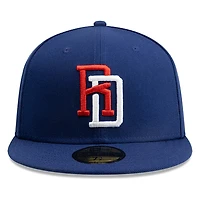 Dominican Republic Navy Red White Logo Flag Patch New Era 59FIFTY Fitted Hat