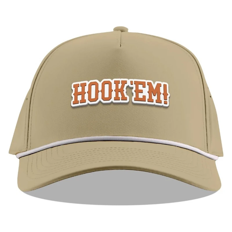 Texas Longhorns Desert Branded Bills White Curved 5 Panel Rope Snapback Hat