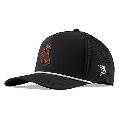 Wyoming Cowboys Black Branded Bills White Curved 5 Panel Rope Snapback Hat