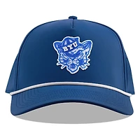 BYU Cougars Royal Branded Bills White Curved 5 Panel Rope Snapback Hat