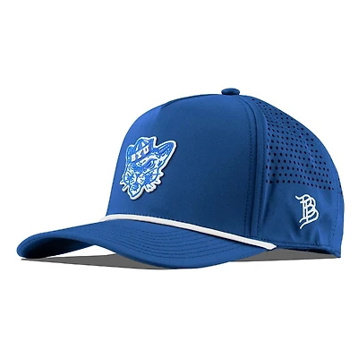 BYU Cougars Royal Branded Bills White Curved 5 Panel Rope Snapback Hat
