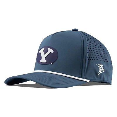 BYU Cougars Navy Branded Bills White Curved 5 Panel Rope Snapback Hat