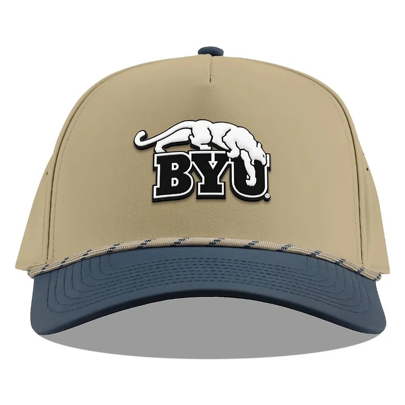 BYU Cougars Desert Branded Bills Navy Curved 5 Panel Rope Snapback Hat