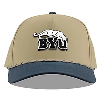 BYU Cougars Desert Branded Bills Navy Curved 5 Panel Rope Snapback Hat