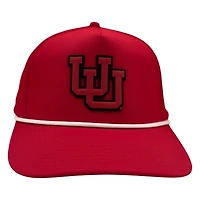Utah Utes Red Branded Bills White Curved 5 Panel Rope Snapback Hat