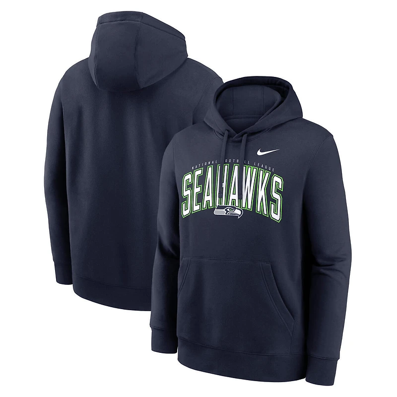 Seattle Seahawks Nike College Navy NFL Victory Club Fleece Pullover Hoodie
