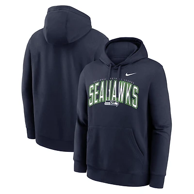 Seattle Seahawks Nike College Navy NFL Victory Club Fleece Pullover Hoodie