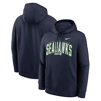 Seattle Seahawks Nike College Navy NFL Victory Club Fleece Pullover Hoodie