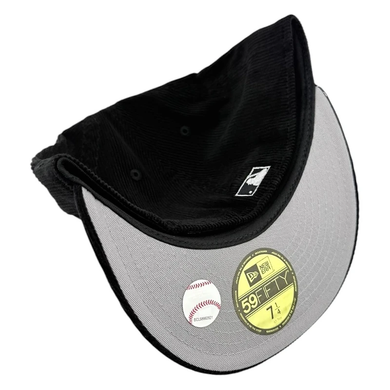 Los Angeles Dodgers Black Corduroy 100th Anniversary Patch New Era 59FIFTY Fitted Hat