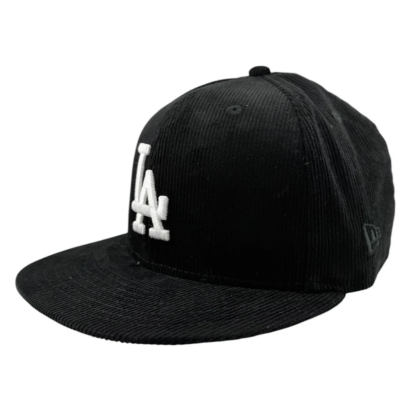 Los Angeles Dodgers Black Corduroy 100th Anniversary Patch New Era 59FIFTY Fitted Hat