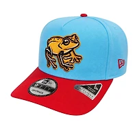 Lehigh Valley Coquis Doscientos Blue and Scarlet Puerto Rico Patch Coquis Back New Era 9FIFTY A-Frame Hat