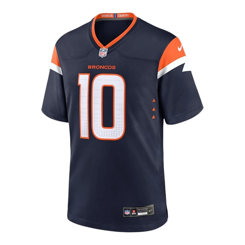 Youth Denver Broncos Bo Nix Navy Nike Game Jersey