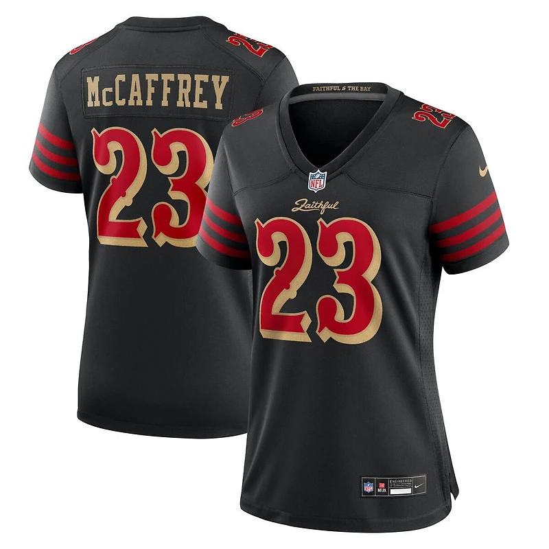 Women's San Francisco 49ers Christian McCaffrey Black Rivalries Collection Nike Game Jersey