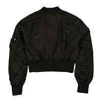 Women's San Francisco 49ers Black and Gold Alpha Industries Cropped L-2B Bomber Jacket