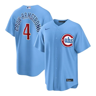 Youth Chicago Cubs Pete Crow-Armstrong Light Blue Alternate Nike Baseline Jersey