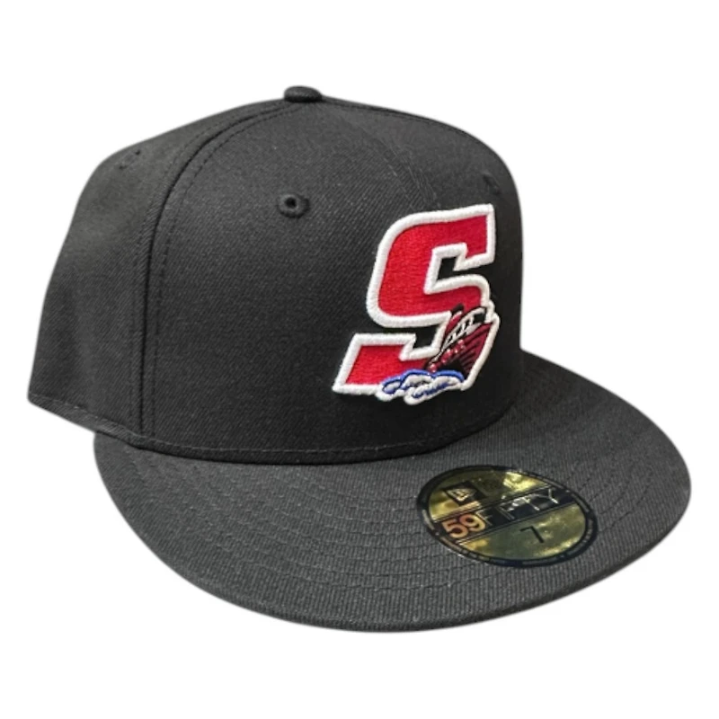 Stockton Ports Black with Boat Logo New Era 59FIFTY Fitted Hat