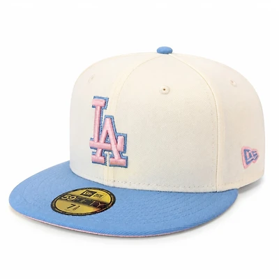 Los Angeles Dodgers Chrome and Sky Blue with Pink UV New Era 59FIFTY Fitted Hat