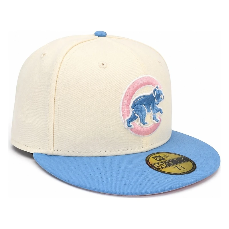 Chicago Cubs Chrome and Sky Blue with Pink UV New Era 59FIFTY Fitted Hat