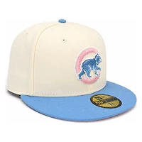 Chicago Cubs Chrome and Sky Blue with Pink UV New Era 59FIFTY Fitted Hat