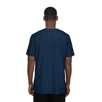 Seattle Mariners Navy Pinstriped New Era T-Shirt