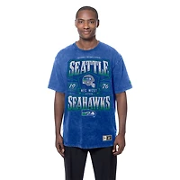 Seattle Seahawks Royal Blue Acid Wash NFC West New Era T-Shirt