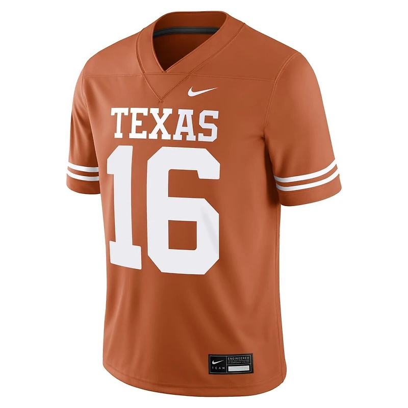 Texas Longhorns Arch Manning Burnt Orange NCAA Nike Game Player Jersey