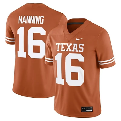 Texas Longhorns Arch Manning Burnt Orange NCAA Nike Game Player Jersey