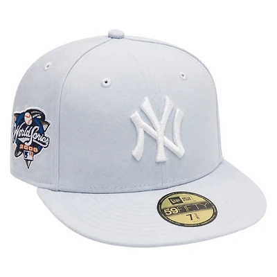 New York Yankees Mistful Blue 2000 World Series Patch Grey UV Era 59FIFTY Fitted Hat