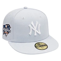New York Yankees Mistful Blue 2000 World Series Patch Grey UV Era 59FIFTY Fitted Hat