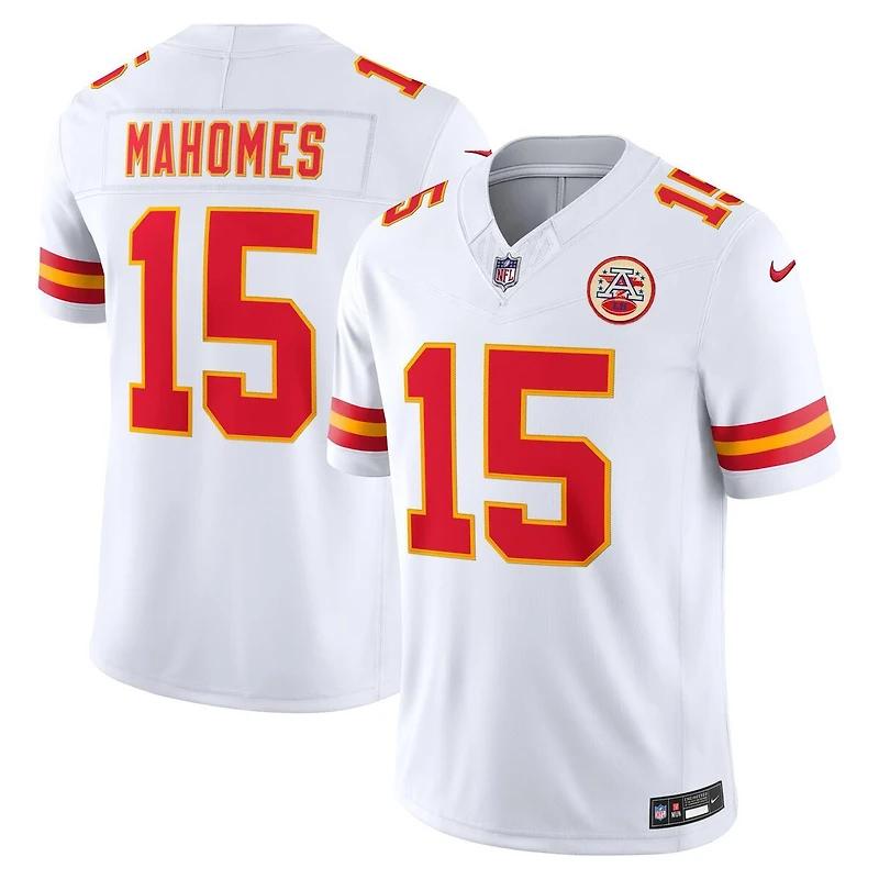 Kansas City Chiefs Patrick Mahomes White Road Nike Vapor F.U.S.E Stitched Limited Jersey