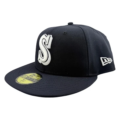 Seattle Mariners Navy Collection Black UV New Era 59FIFTY Fitted Hat